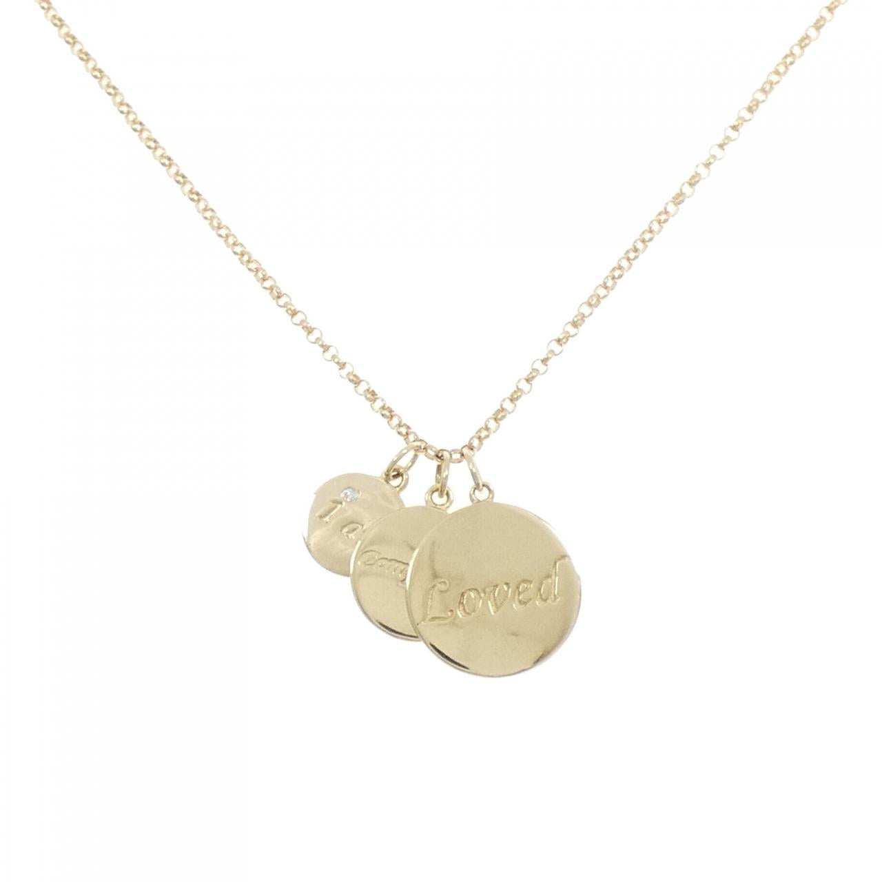 14K イエロー ゴールド ダイヤモンド ネックレス