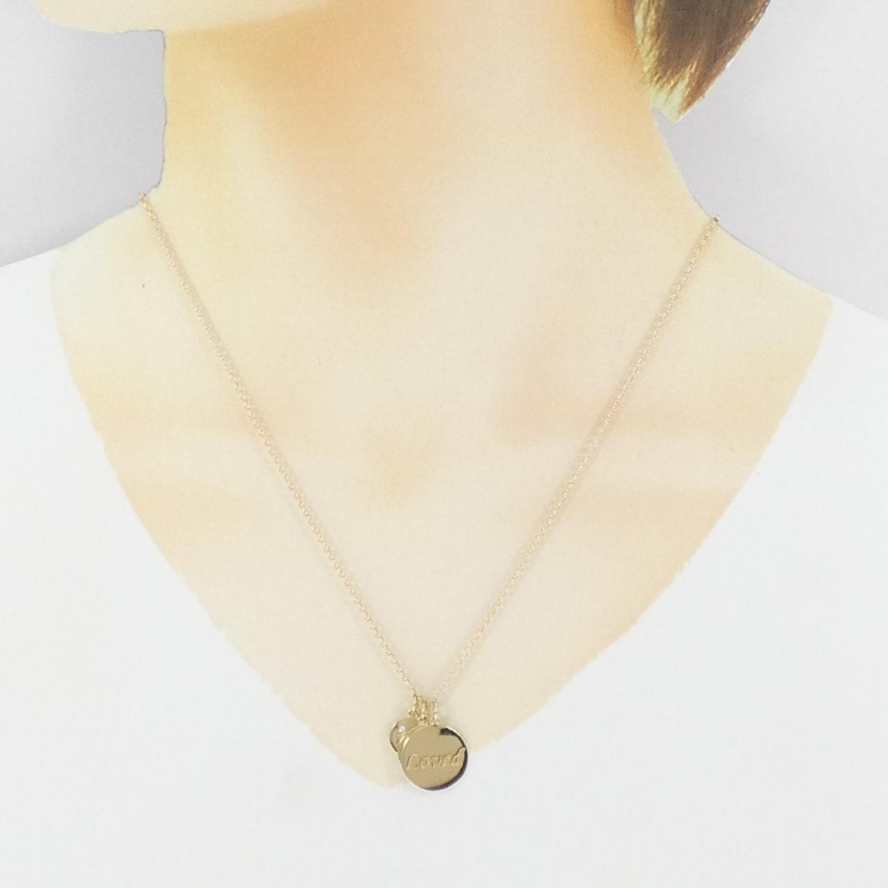 14K イエロー ゴールド ダイヤモンド ネックレス