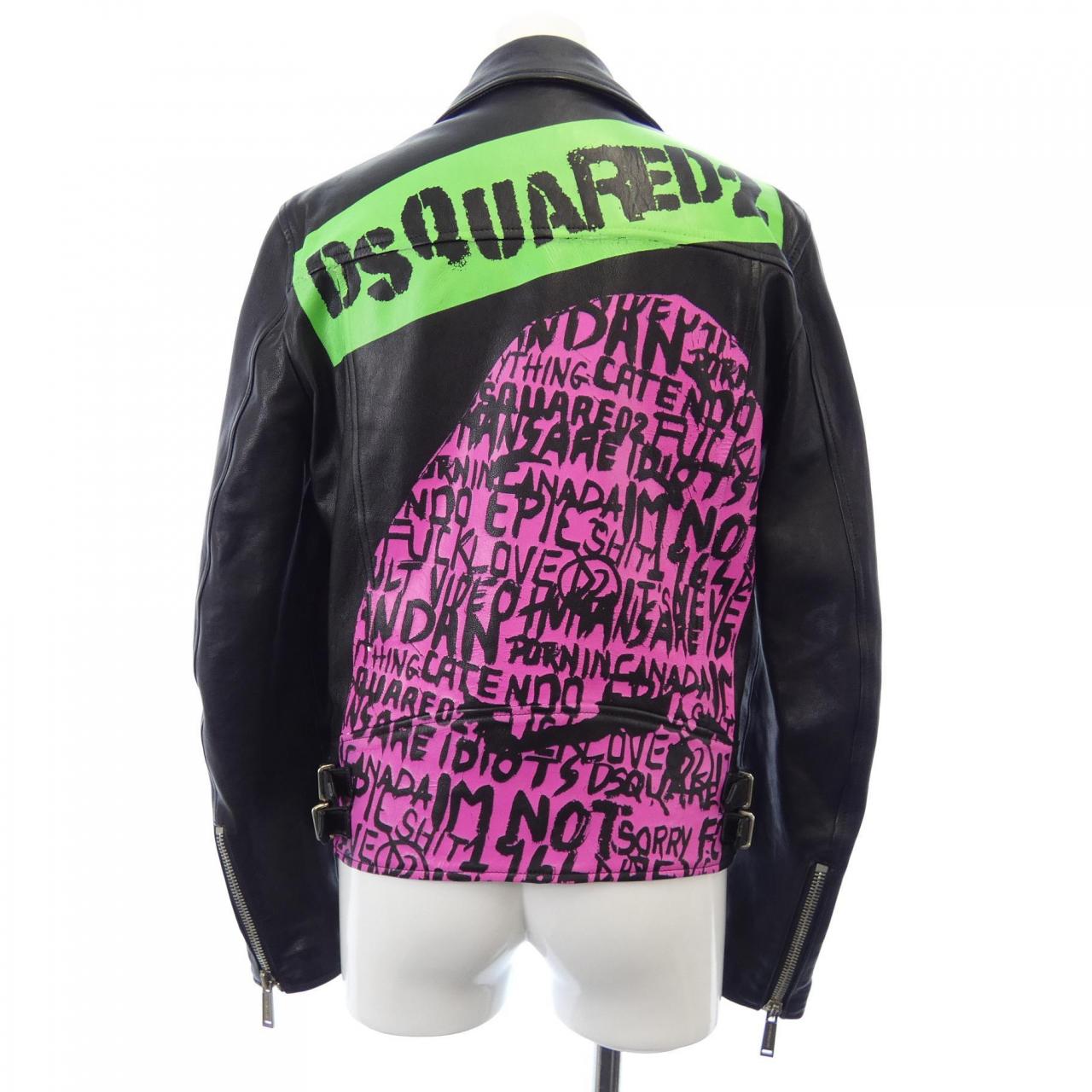 Dsquared2 S74AM0877 レザー ライダース ジャケット