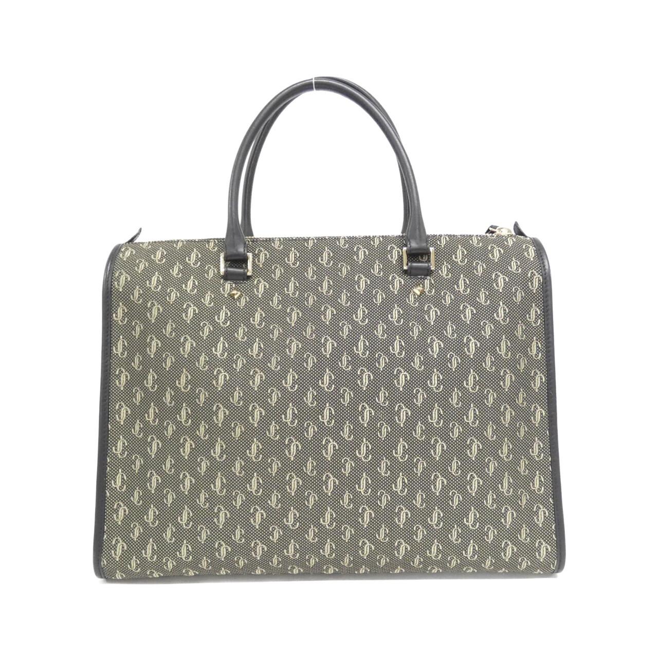 ジミーチュウ Webbed Top Handle JCロゴジャカード カーフ ハンドバッグ