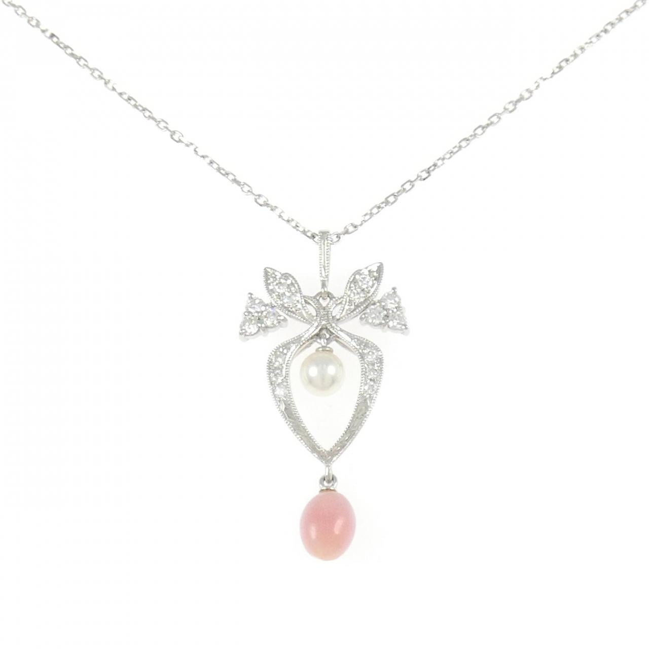 ミキモト コンク パール プラチナ ネックレス