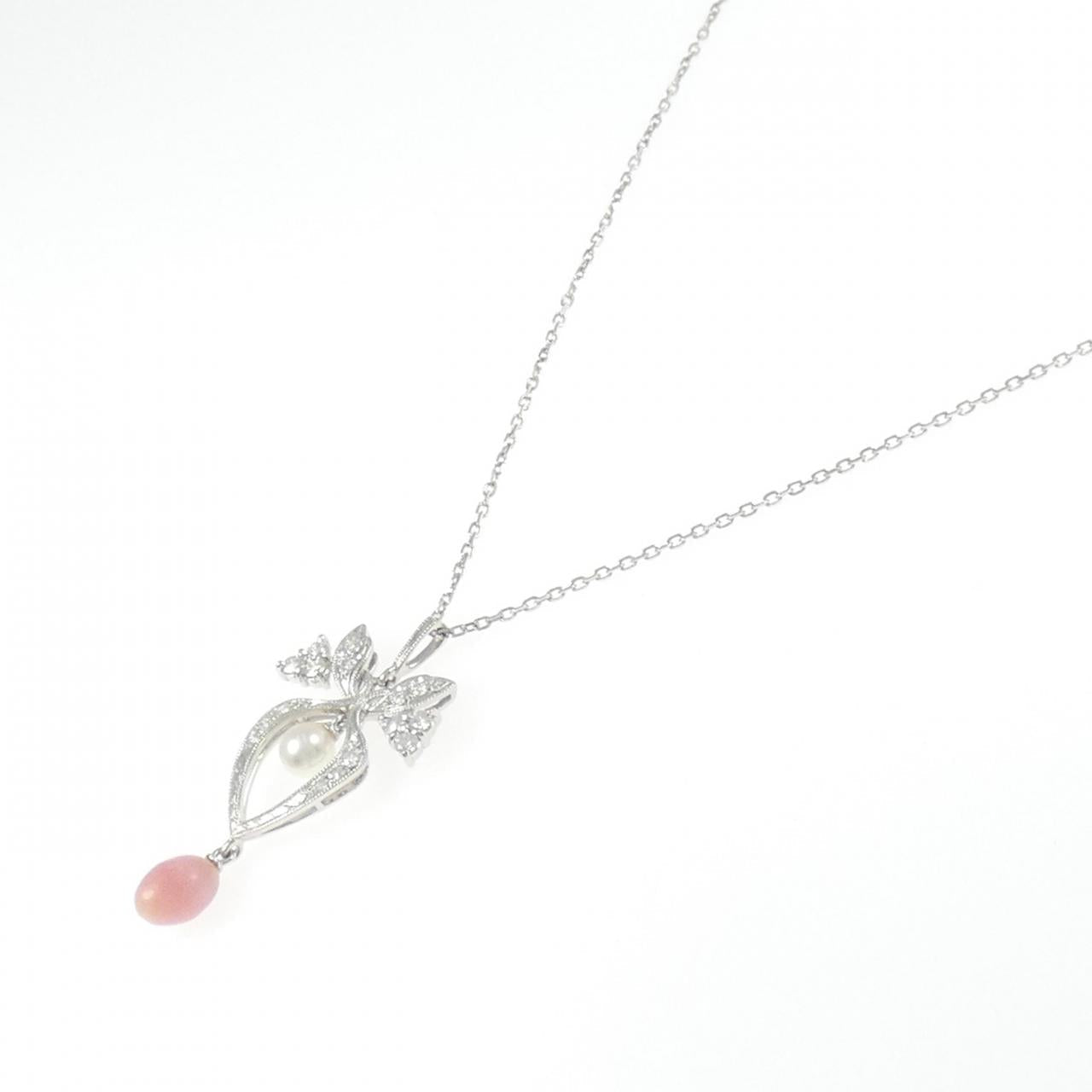 ミキモト コンク パール プラチナ ネックレス