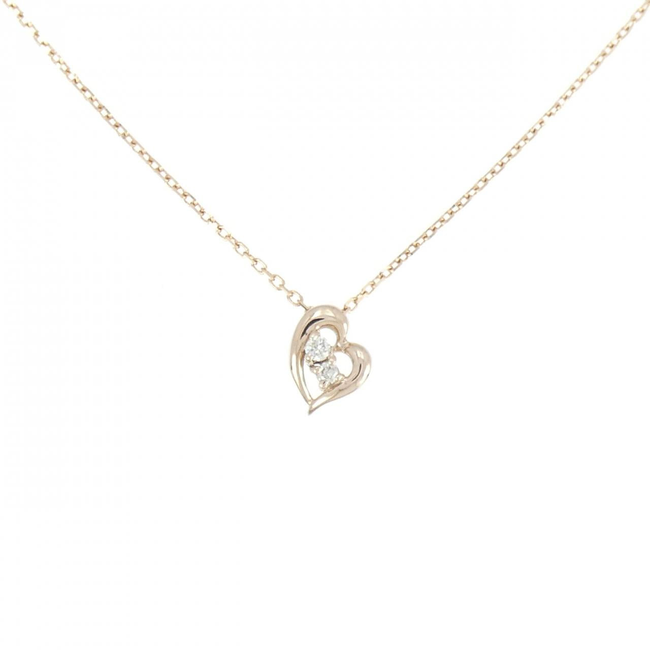 K10 ピンク ゴールド ダイヤモンド ネックレス