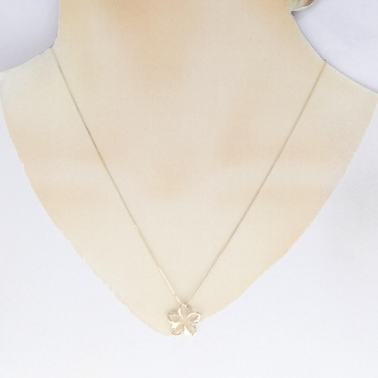 14K イエロー ゴールド フラワー ネックレス