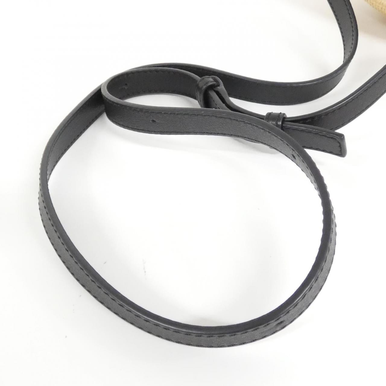 ロエベ ビーハイブ バスケット ラフィア カーフ ショルダーバッグ