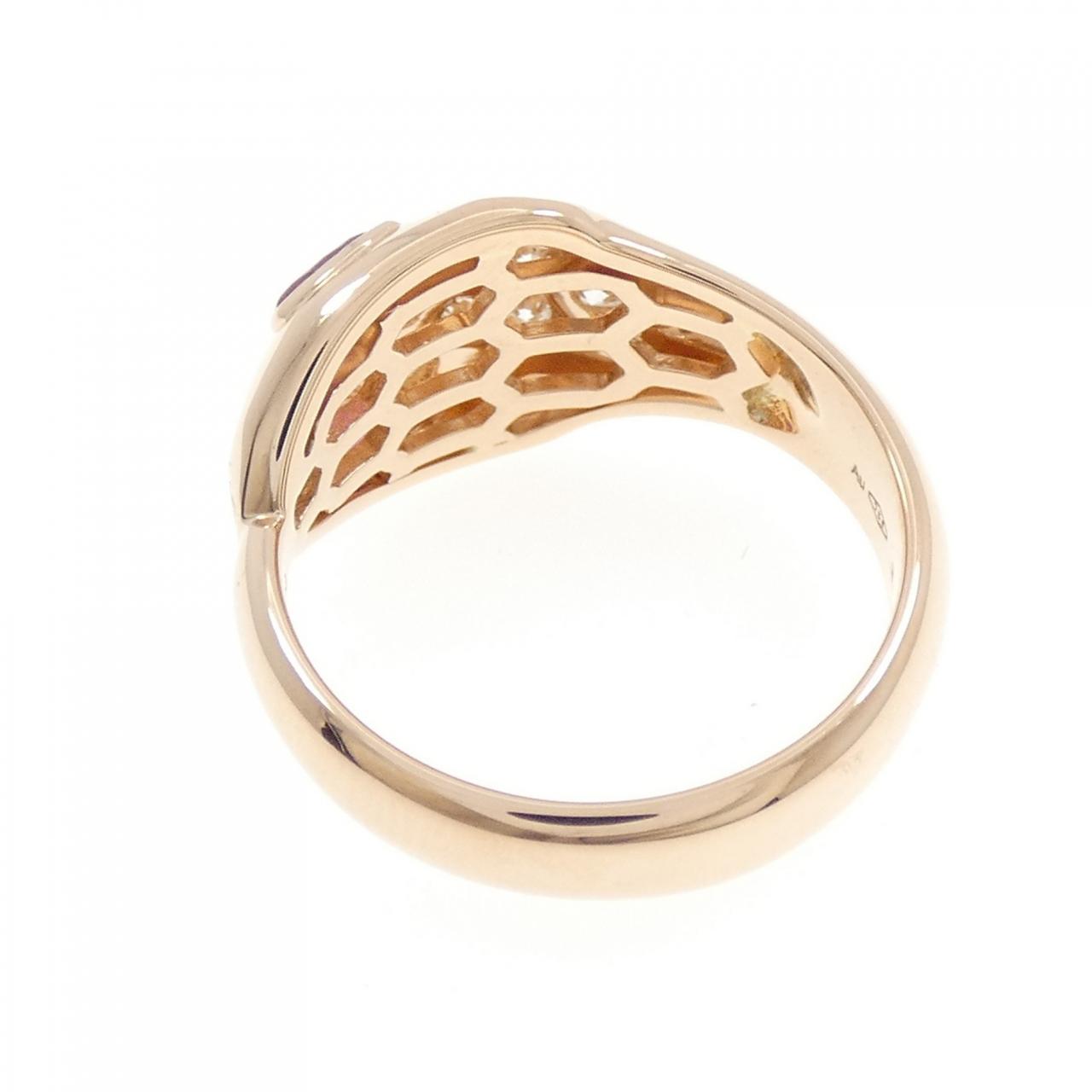 ブルガリ セルペンティ 750 ピンク ゴールド リング サイズ 12