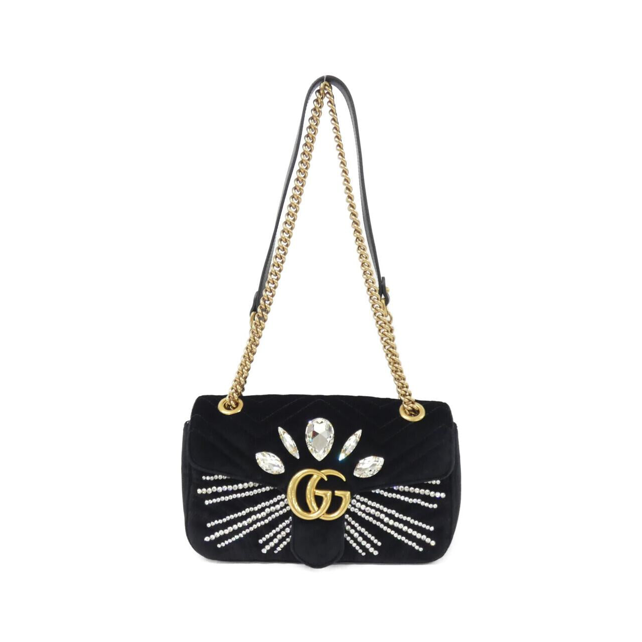 グッチ GGマーモント ベルベット ショルダーバッグ