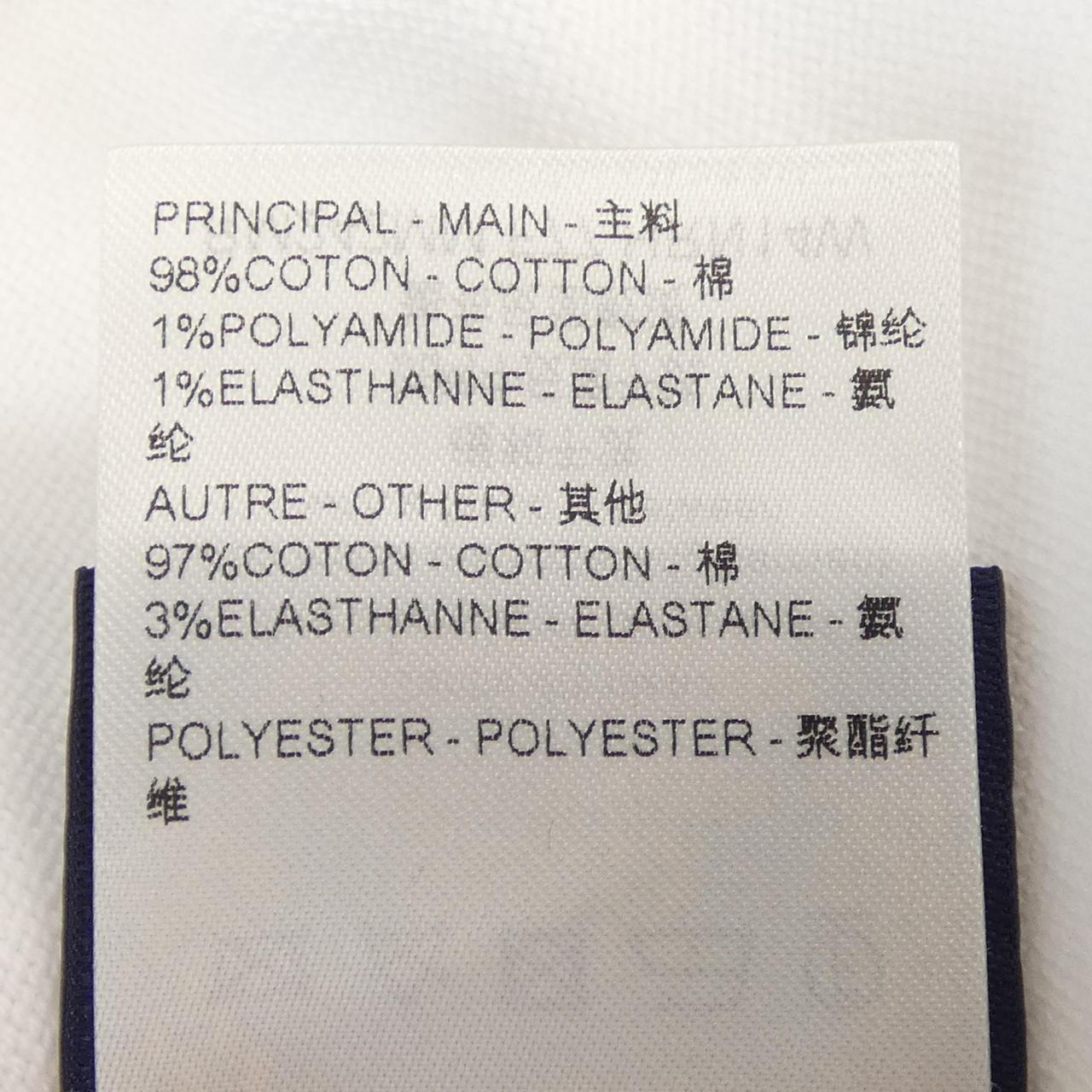ルイヴィトン 刺繍入り 半袖 コットン ブレンド ポロシャツ