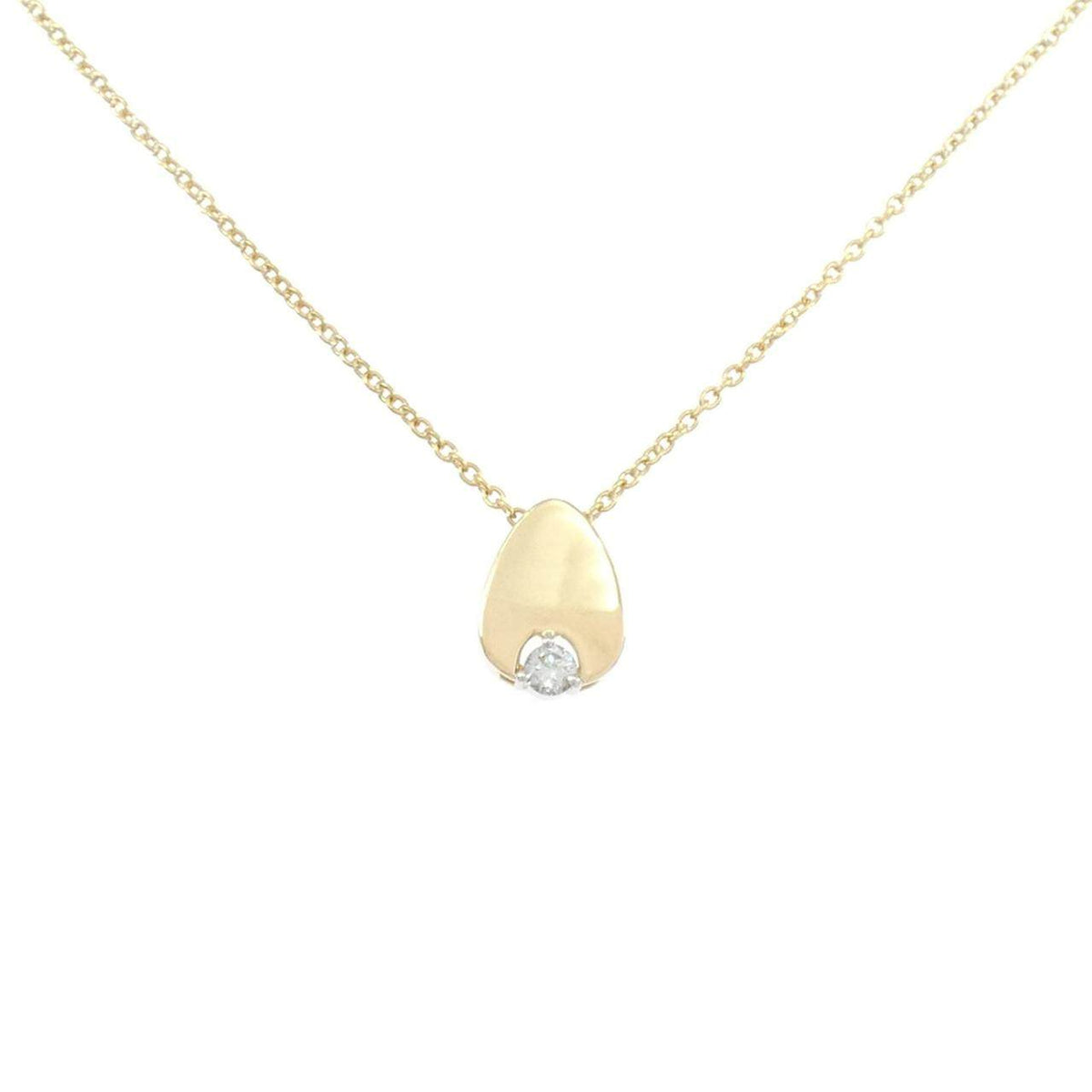 K18イエローゴールド プラチナ ダイヤモンドネックレス