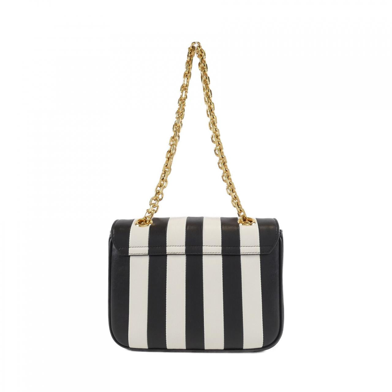 セリーヌ SMALL C STRIPES レザーショルダーバッグ