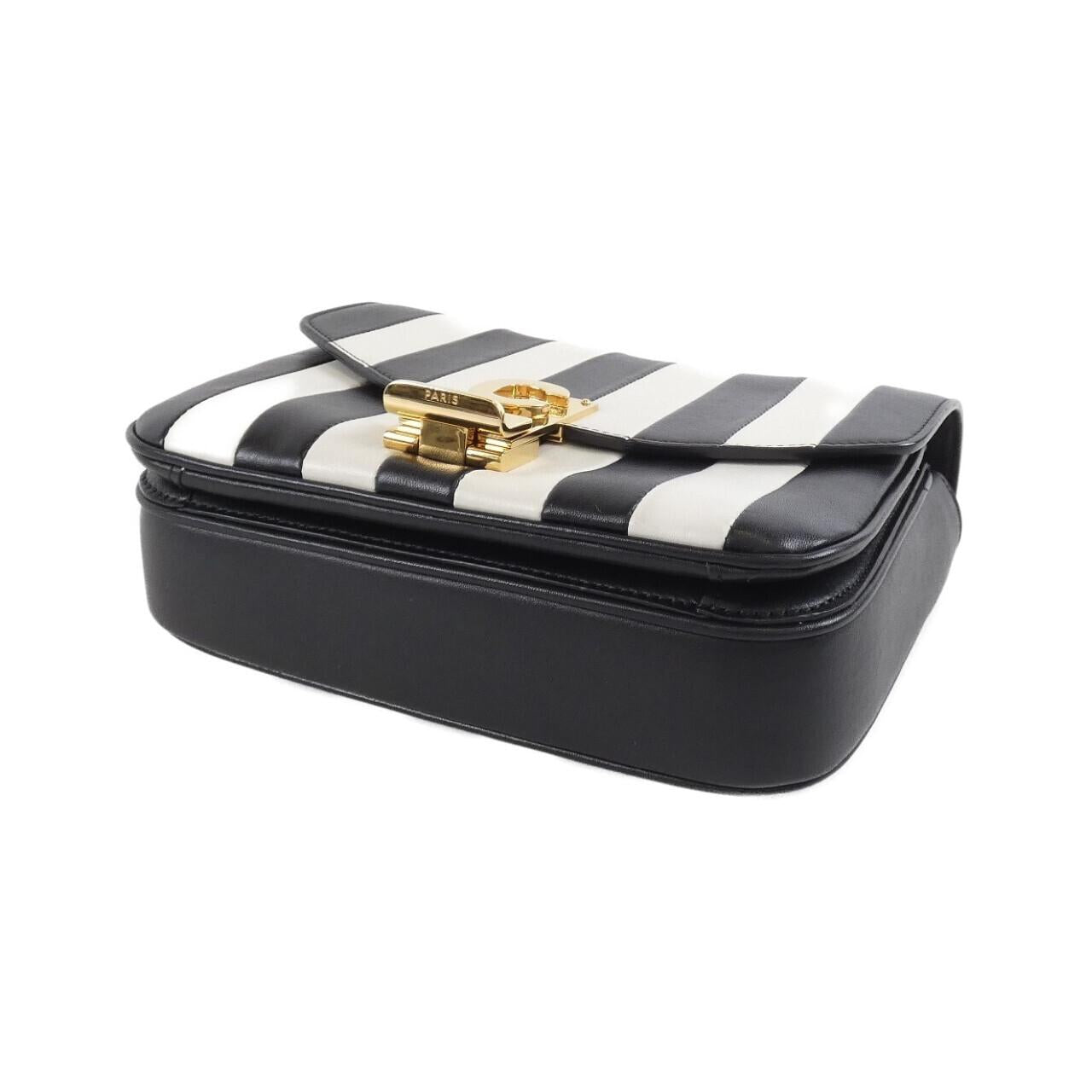 セリーヌ SMALL C STRIPES レザーショルダーバッグ