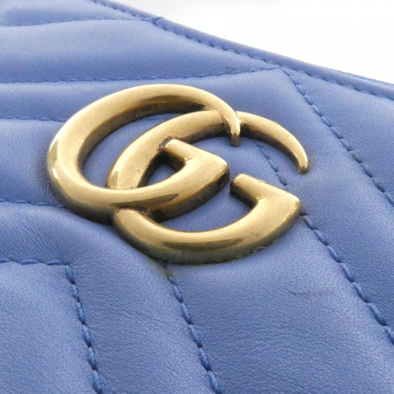 グッチ GGマーモント レザー ショルダーバッグ