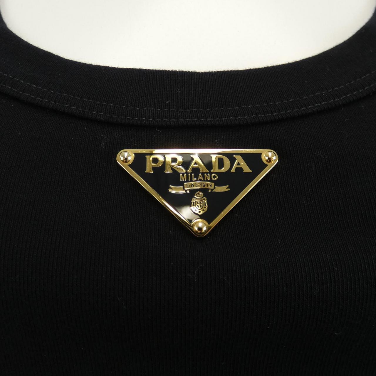 プラダ トライアングルロゴ リブニットジャージー タンクトップ