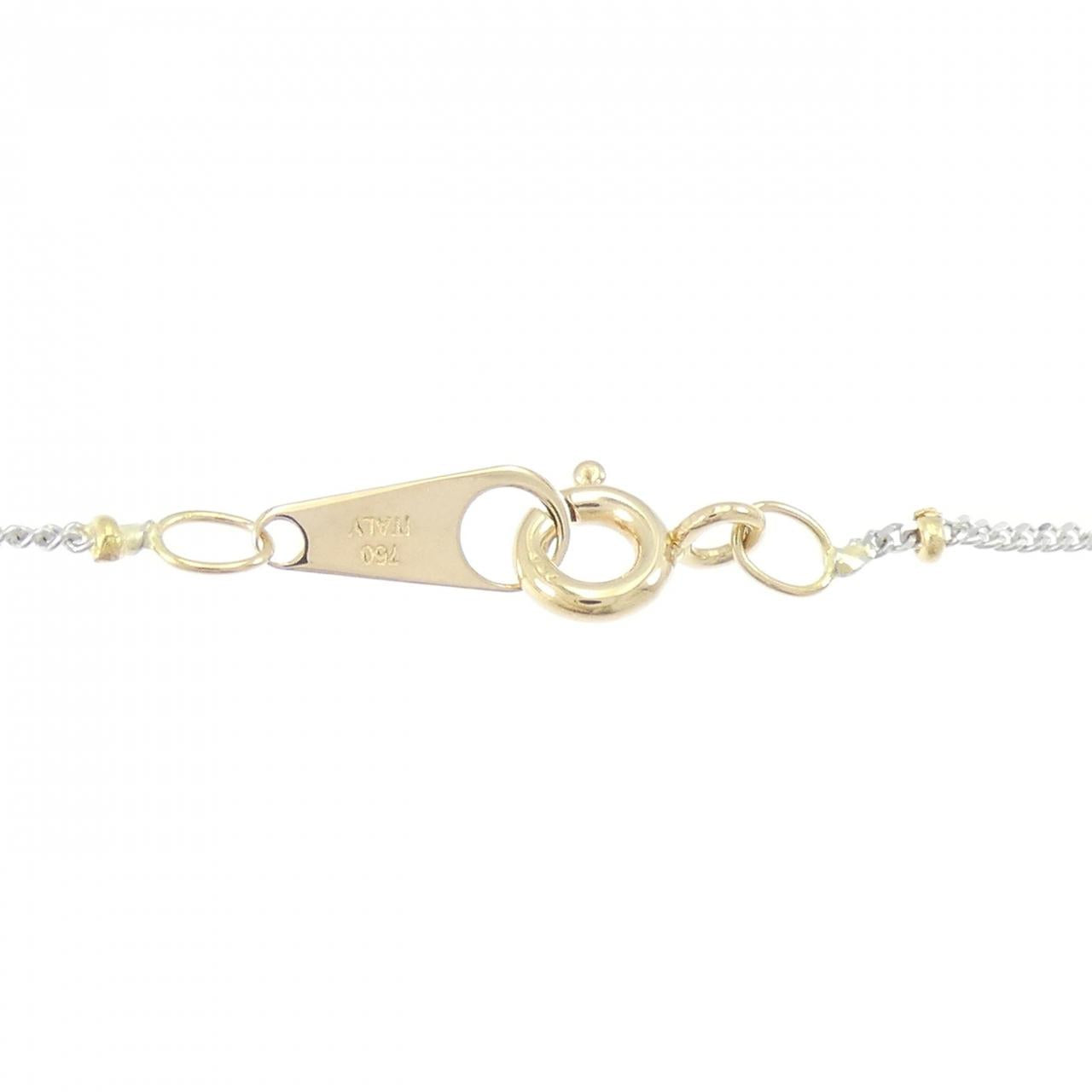 キュービックジルコニア 750ホワイトゴールド 750イエローゴールド ネックレス