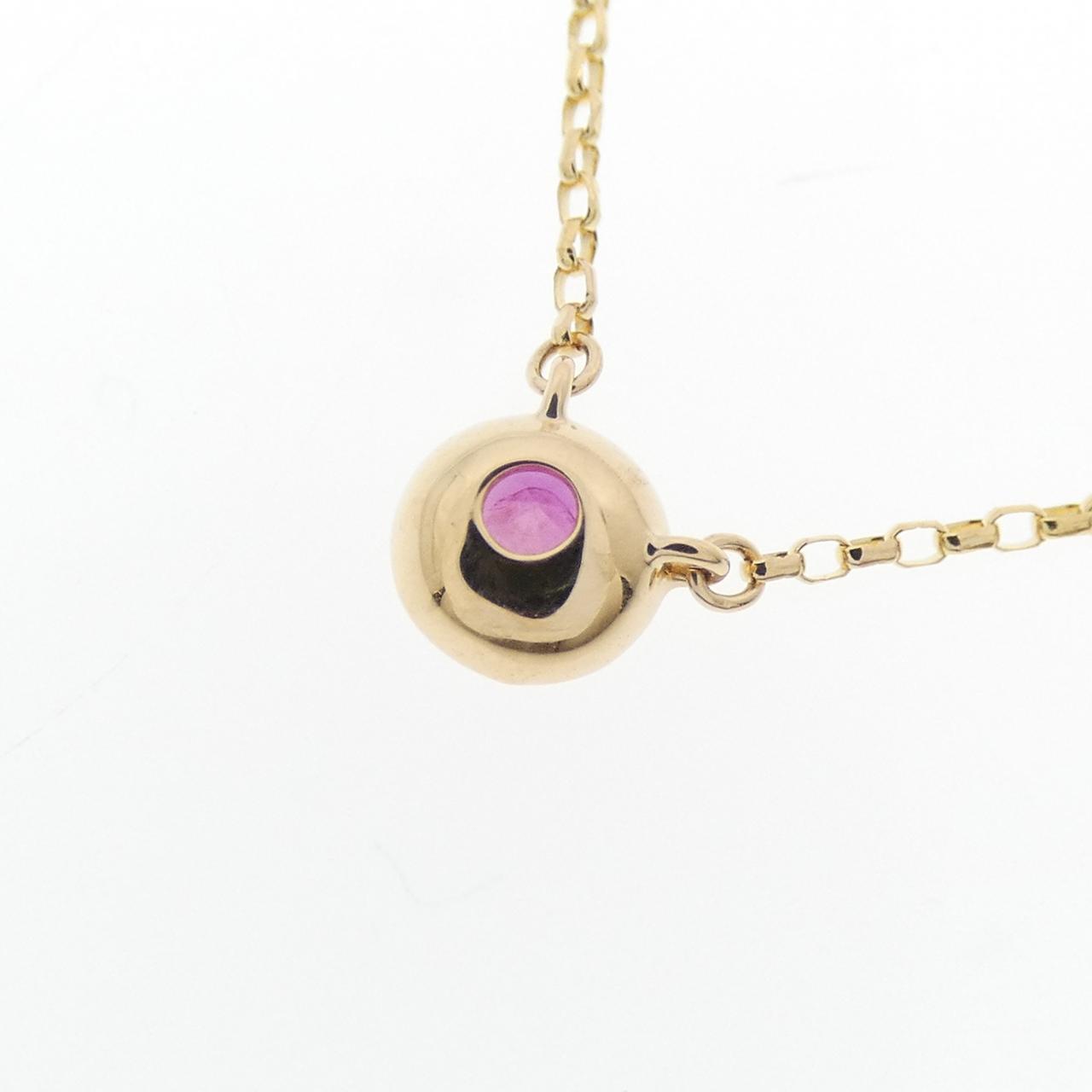 K18イエローゴールド ルビー ネックレス