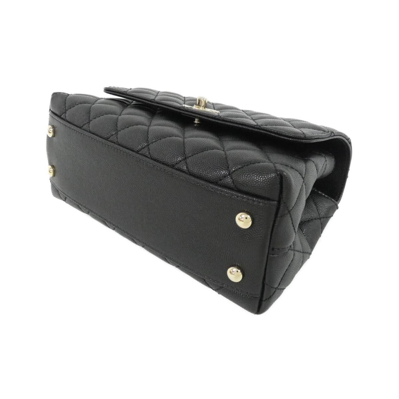 シャネル ココ ハンドル キャビア スキン バッグ