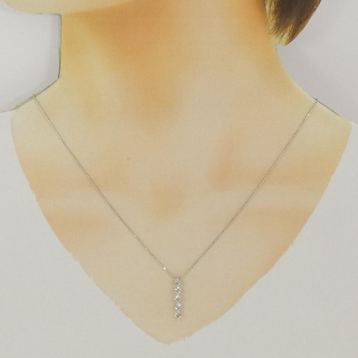 K18ホワイトゴールド ダイヤモンド ネックレス
