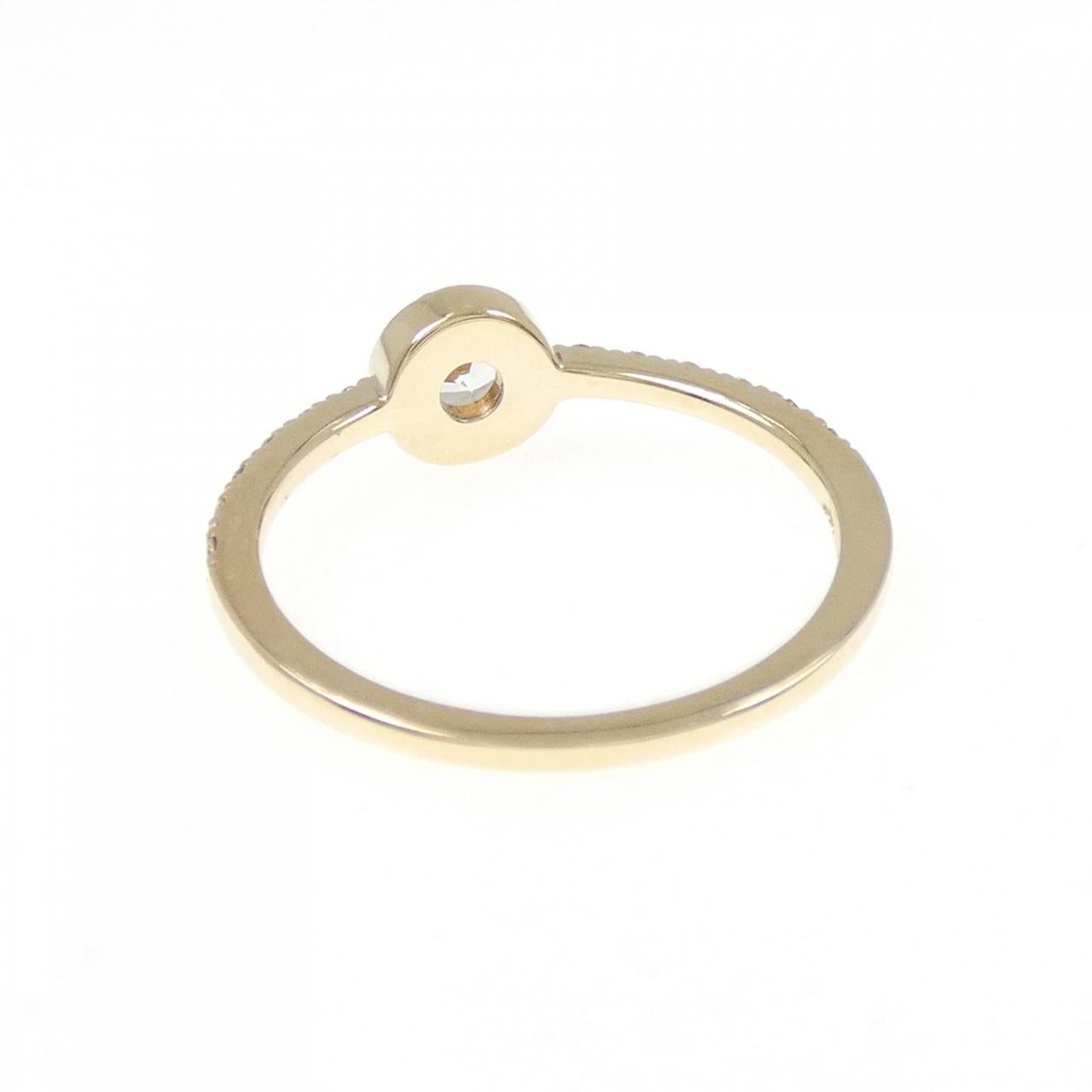 ココシュニック K10 イエロー ゴールド ホワイト サファイア ダイヤモンド リング