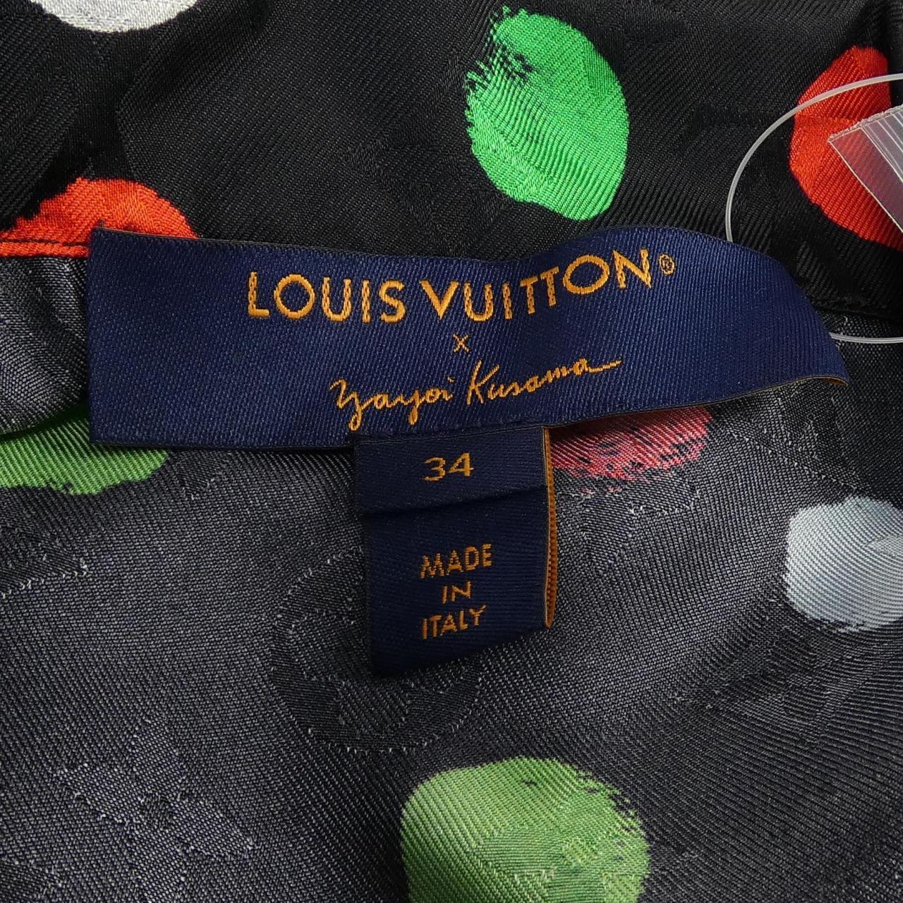 ルイヴィトン LV×YKペインティッド ドット シルクシャツ