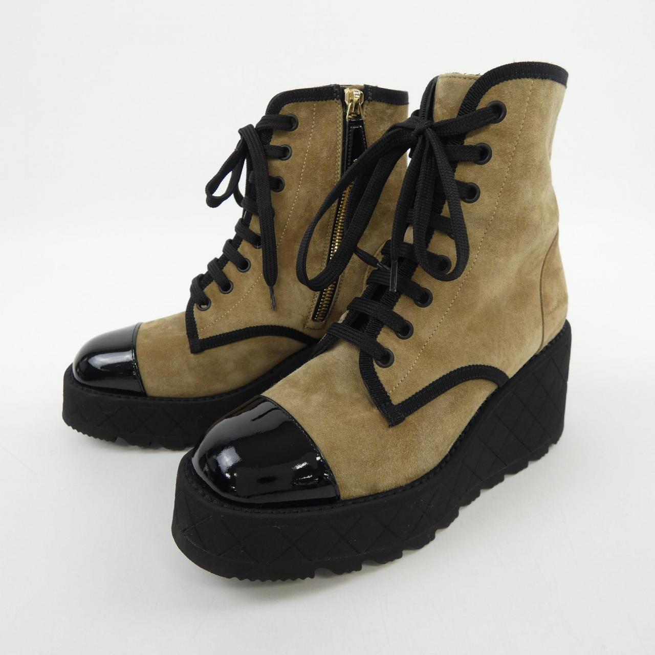 シャネル COMBAT BOOTS レザーブーツ