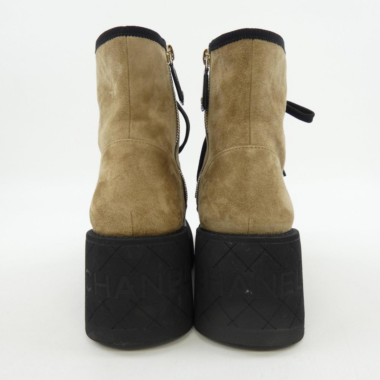 シャネル COMBAT BOOTS レザーブーツ
