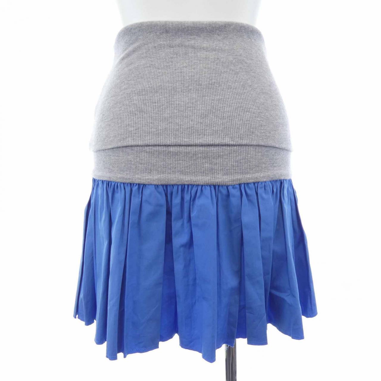 ミュウミュウ POPLIN AND JERSEY スカート