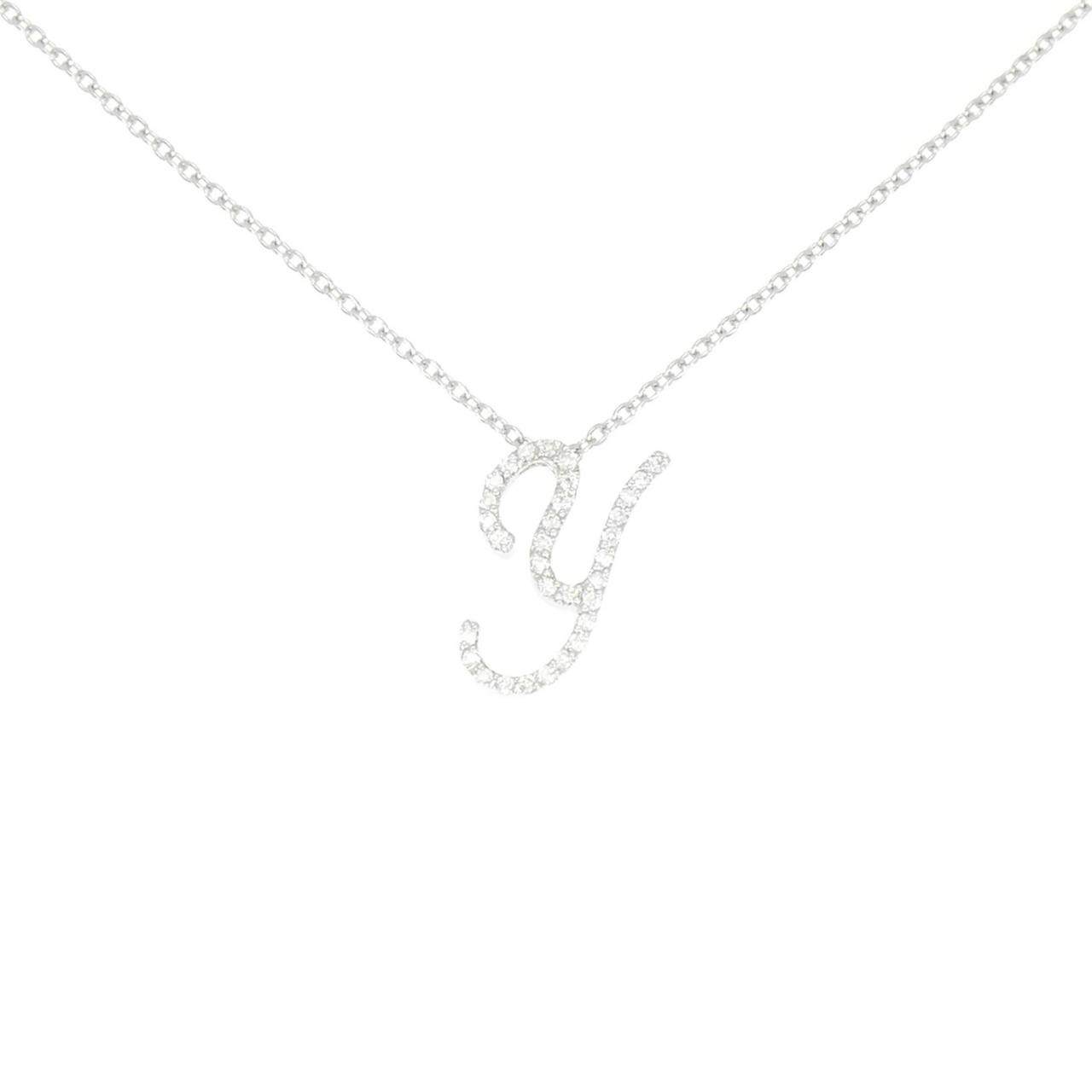 ポンテヴェキオ Au750 ダイヤモンドイニシャルネックレス