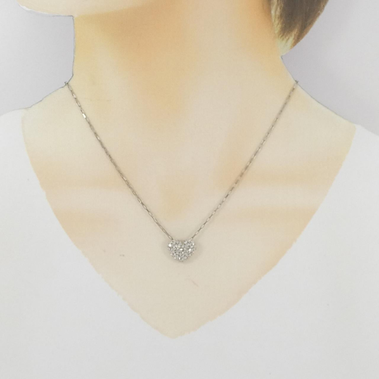 K18ホワイトゴールドダイヤモンドネックレス