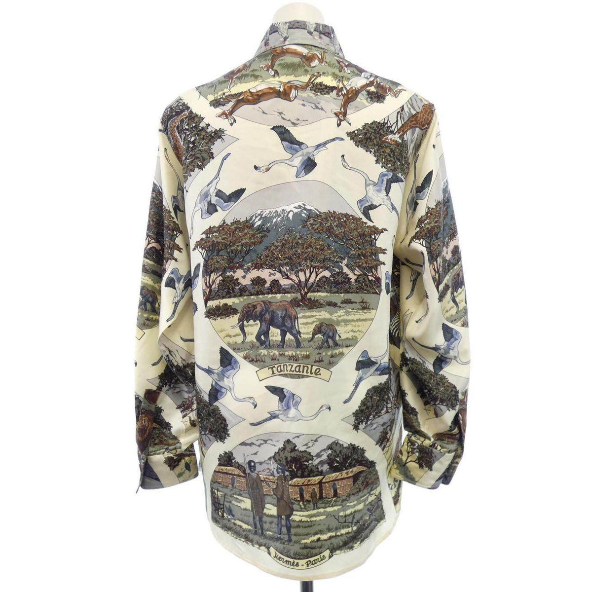 エルメス TANZANIA シルクシャツ