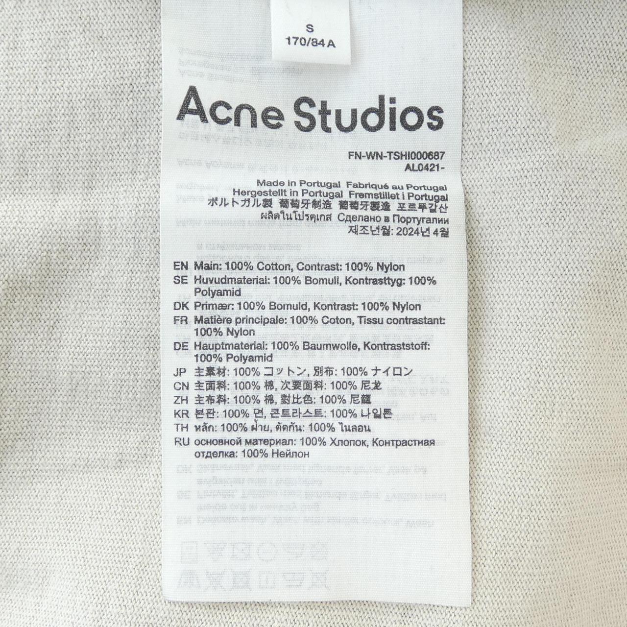 アクネストゥディオズ コットンTシャツ