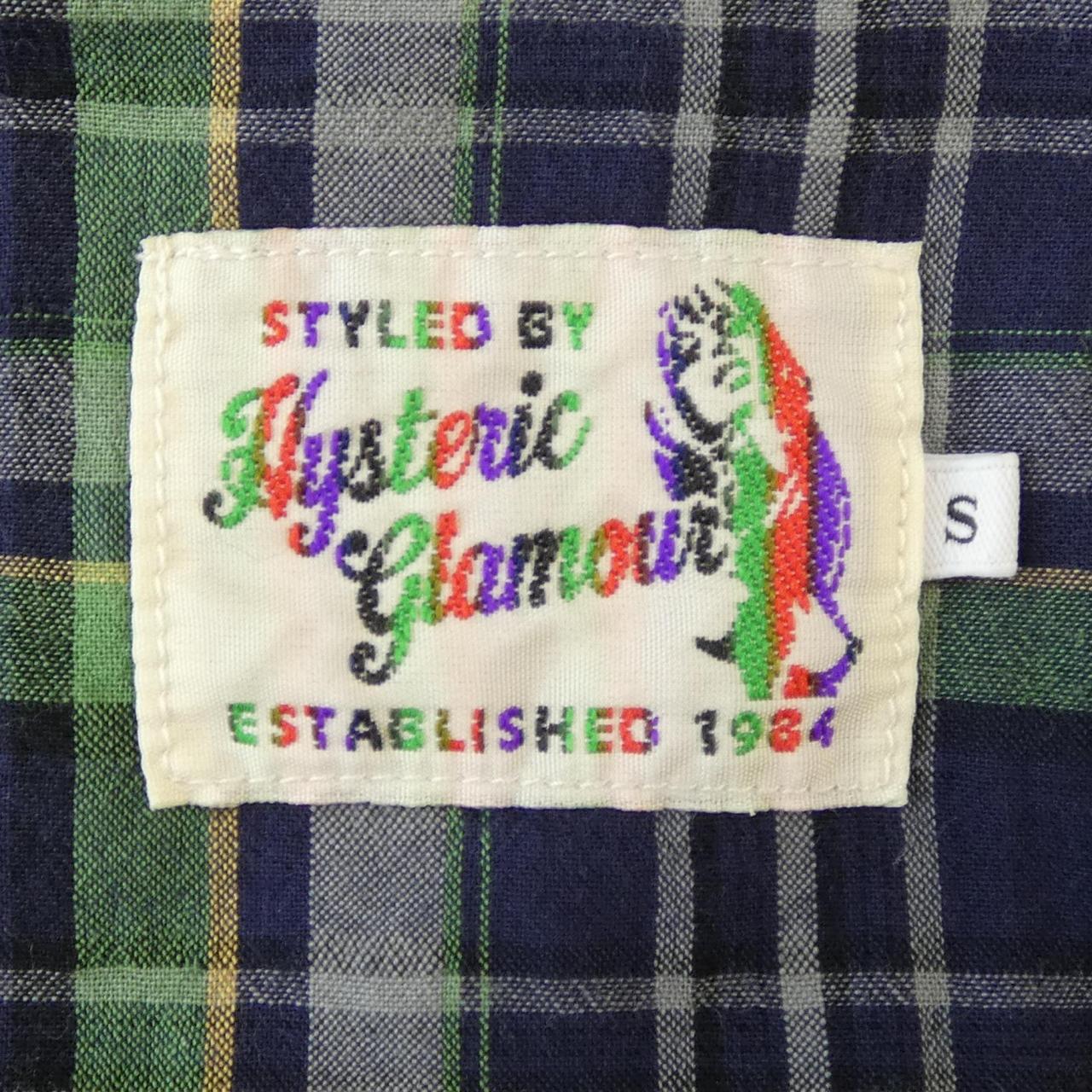 ヒステリックグラマー コットン半袖シャツ