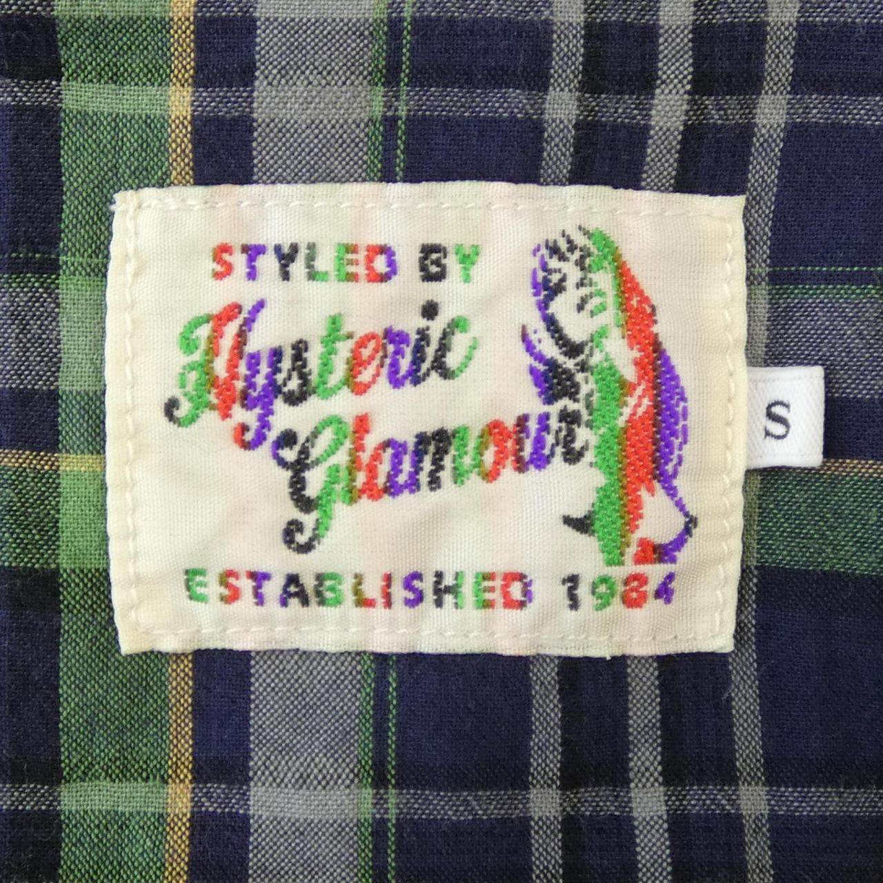 ヒステリックグラマー コットン半袖シャツ