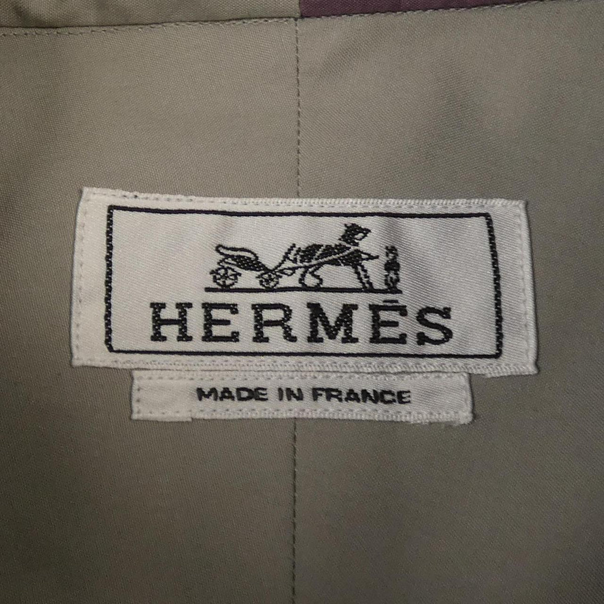 エルメス ボクシーカットダブルハイカラー コットンシャツ