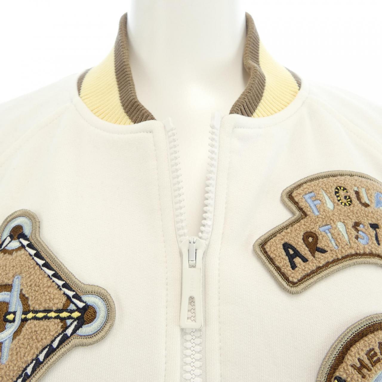 エルメス FIGURE ARTISTIQUE VARSITY EMBROIDE レザージャケット