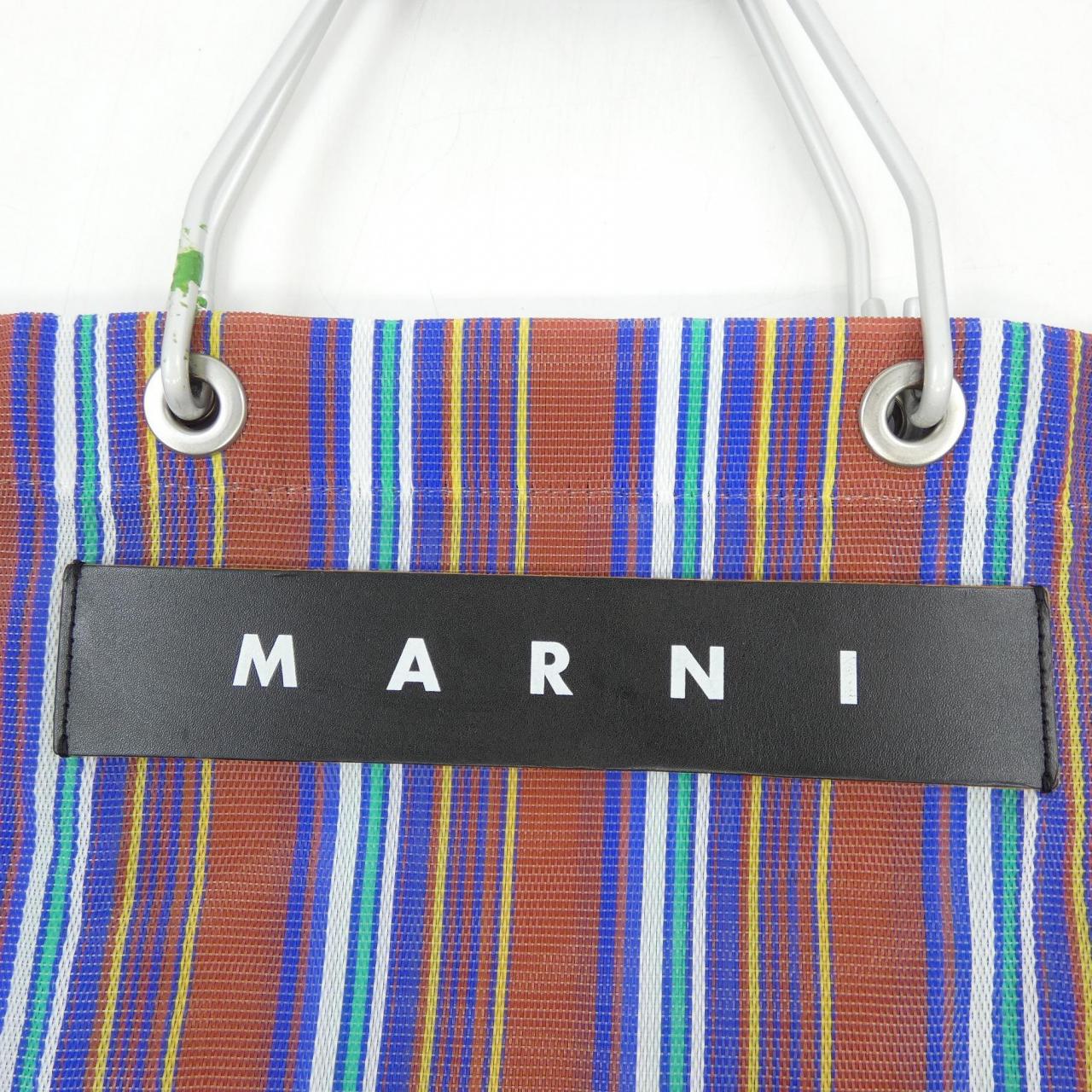 マルニ MARNI MARKET ストライプキャンバストートバッグ