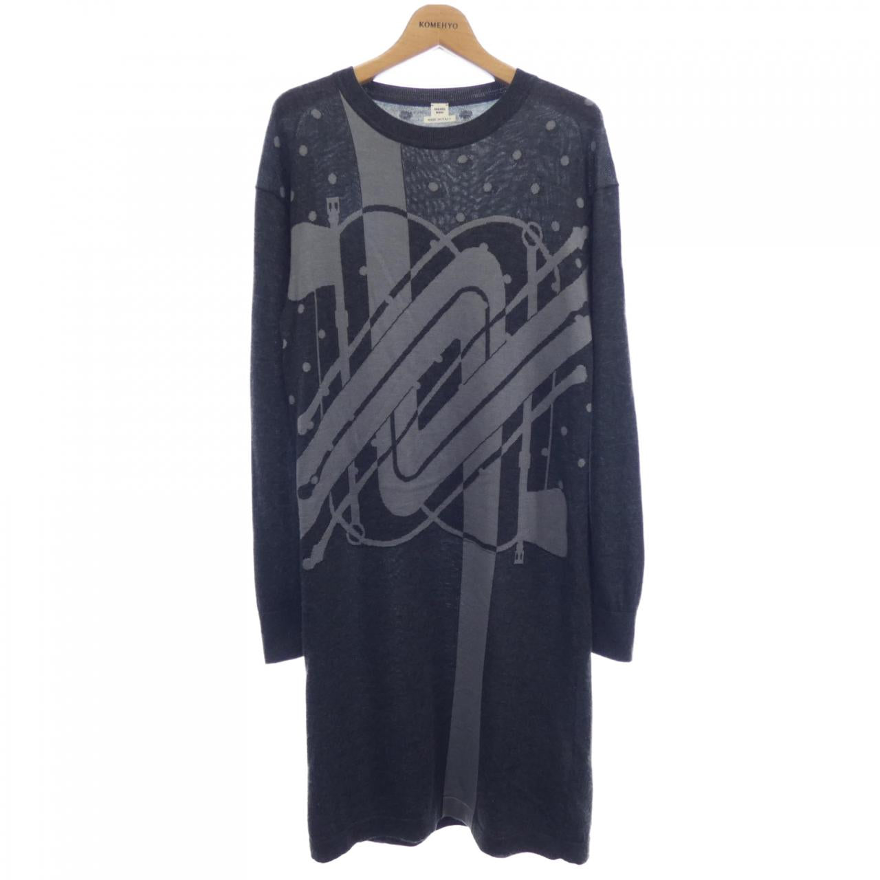 エルメス CLIC CLAC シルクカシミヤ ワンピース