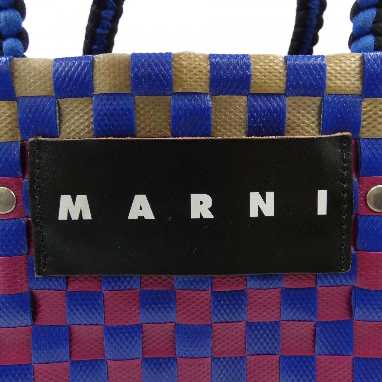マルニ MARI MARKET JERSEY HANDLE BASKET バッグ