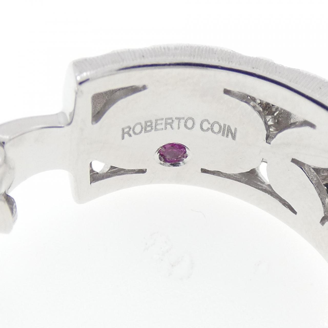 ロベルトコイン Au750ホワイトゴールド ダイヤモンドピアス