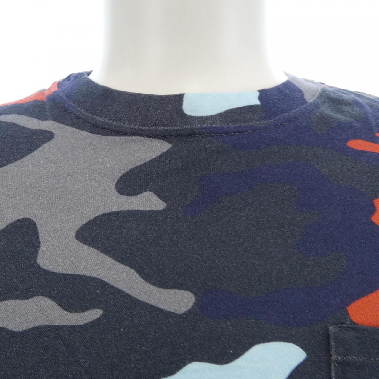 モンクレールガムブルー コットンTシャツ
