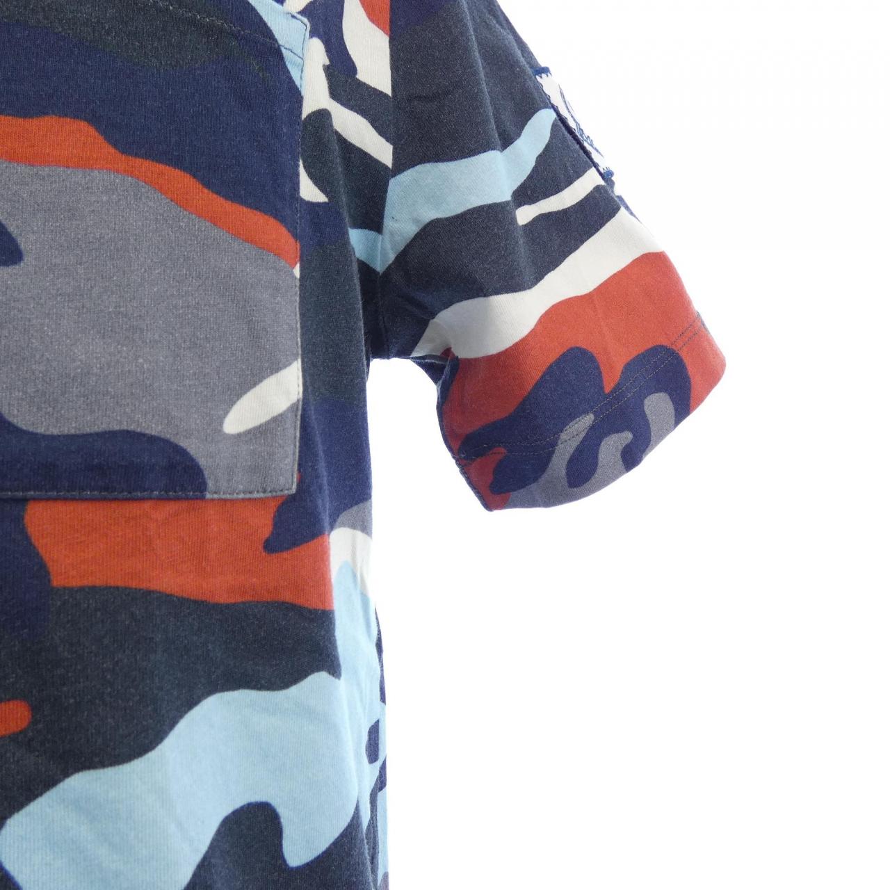 モンクレールガムブルー コットンTシャツ
