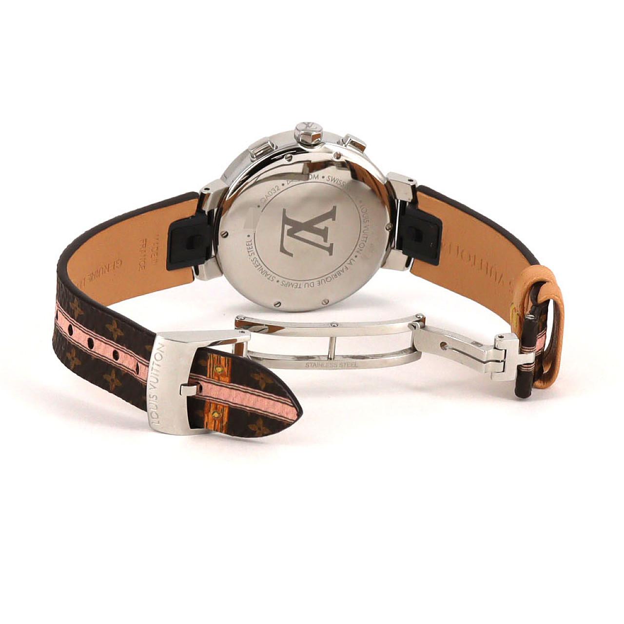 ルイヴィトン タンブールムーンスタークロノ ステンレススチール