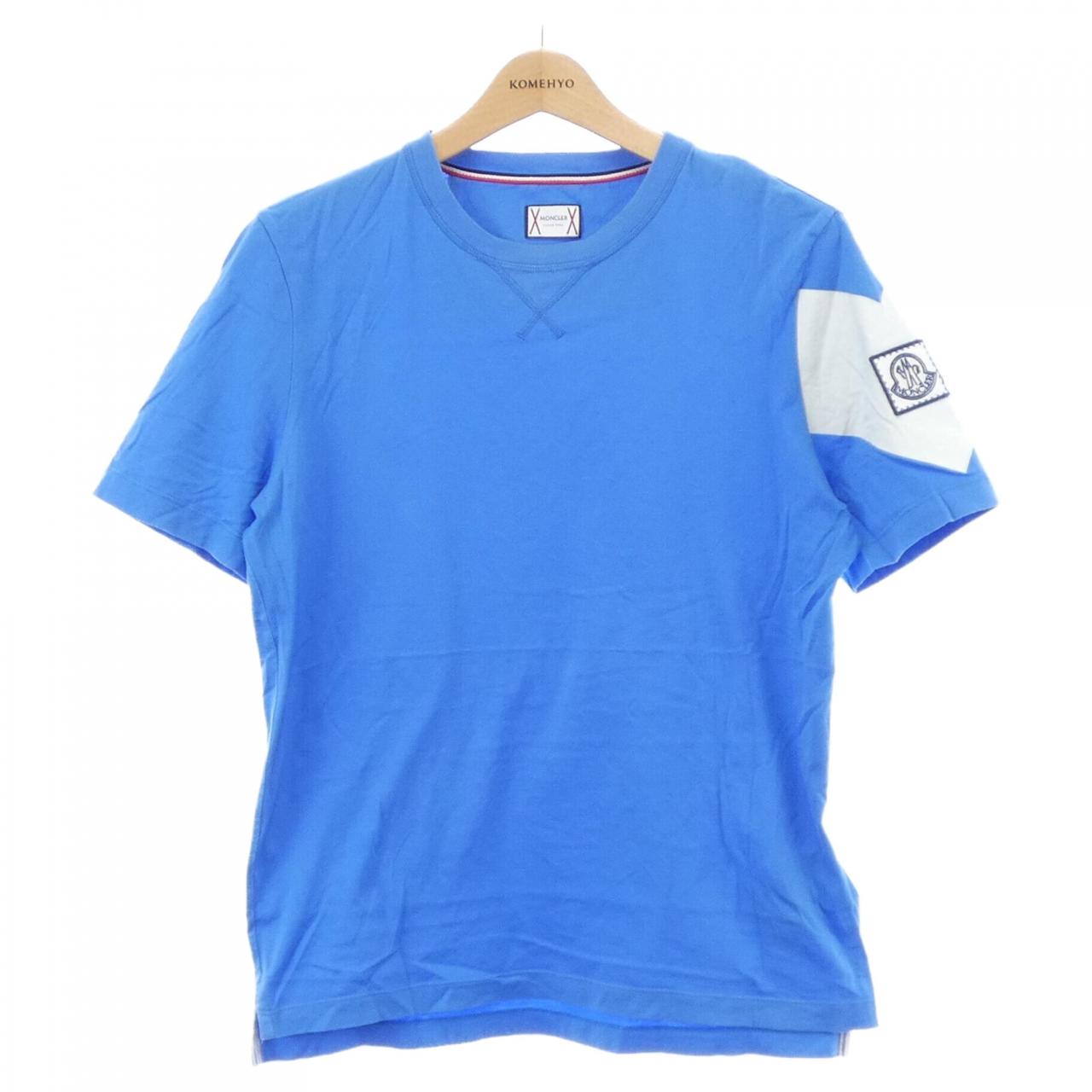 モンクレールガムブルー コットンTシャツ