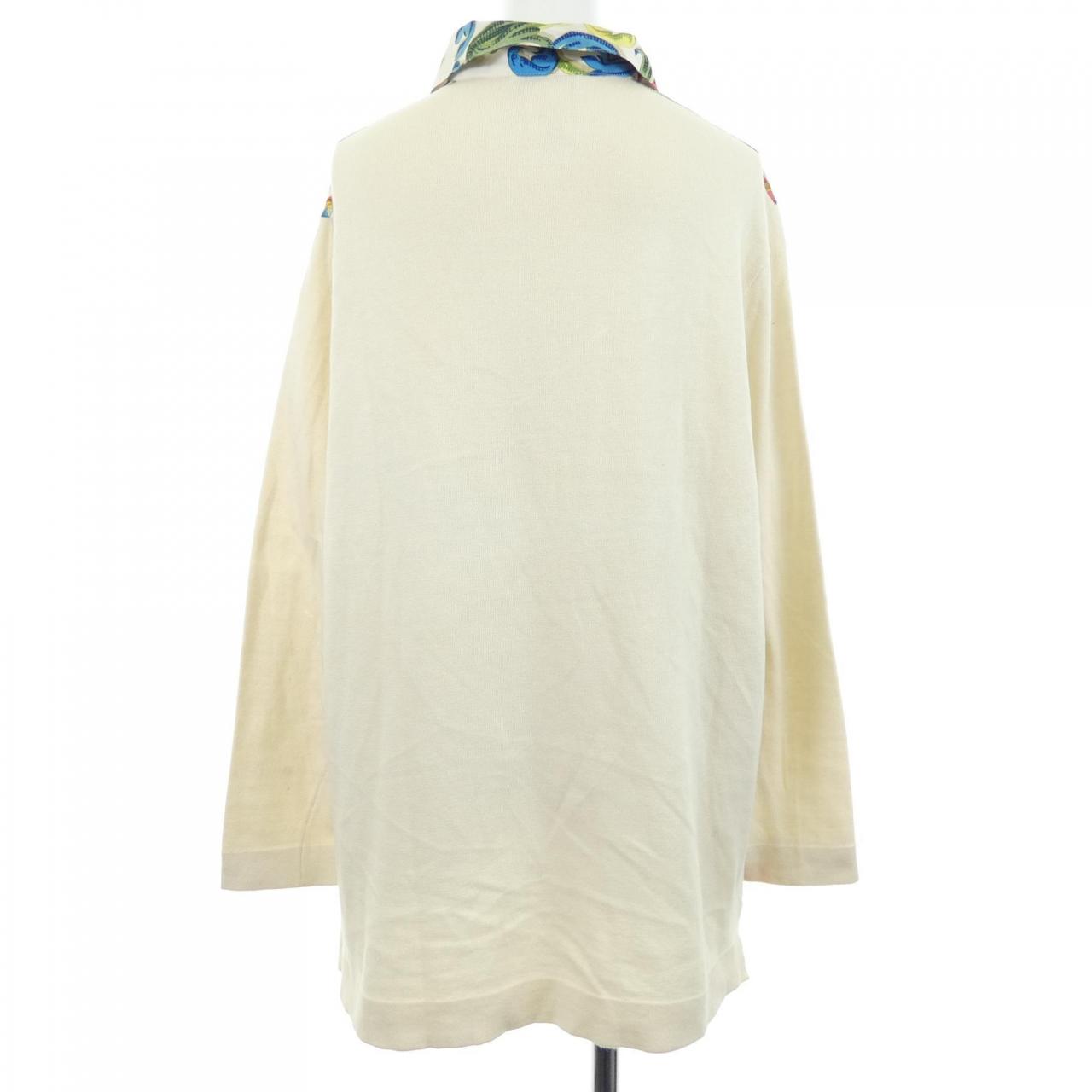 エルメス LE MORS A LA CONETABLE シルクコットンカシミヤ トップス