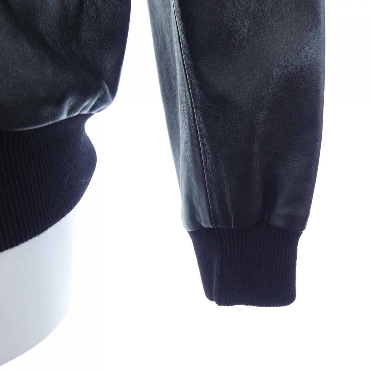 セリーヌ エンボスルーズブルゾン ラムレザー ジャケット