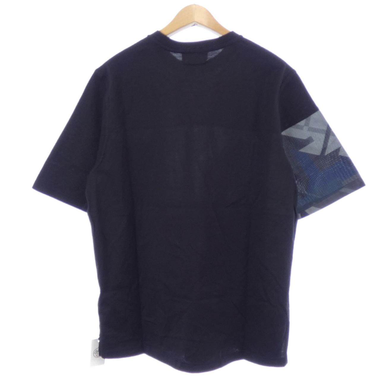 エルメス プリントストライプポケット コットン Tシャツ