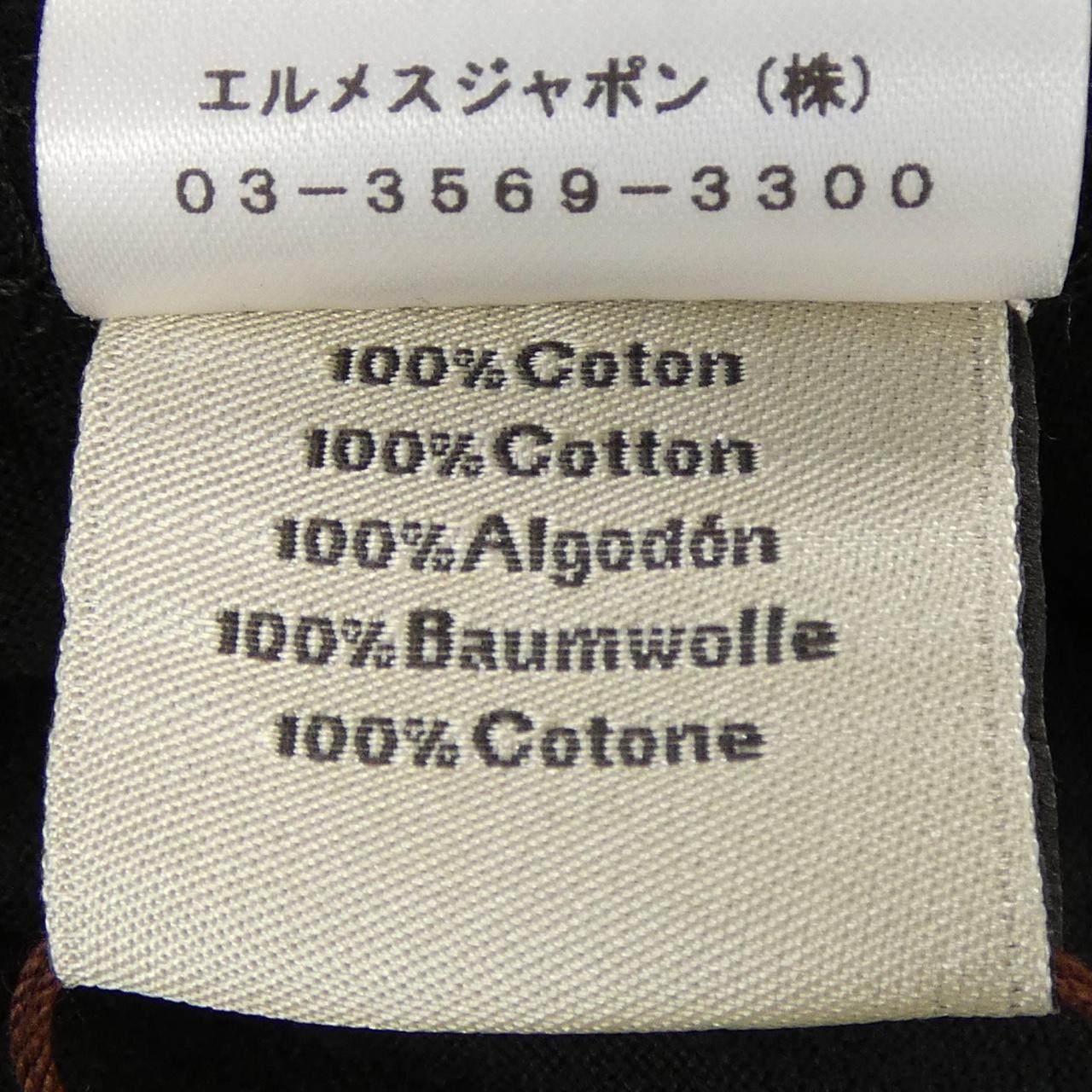 エルメス プリントストライプポケット コットン Tシャツ