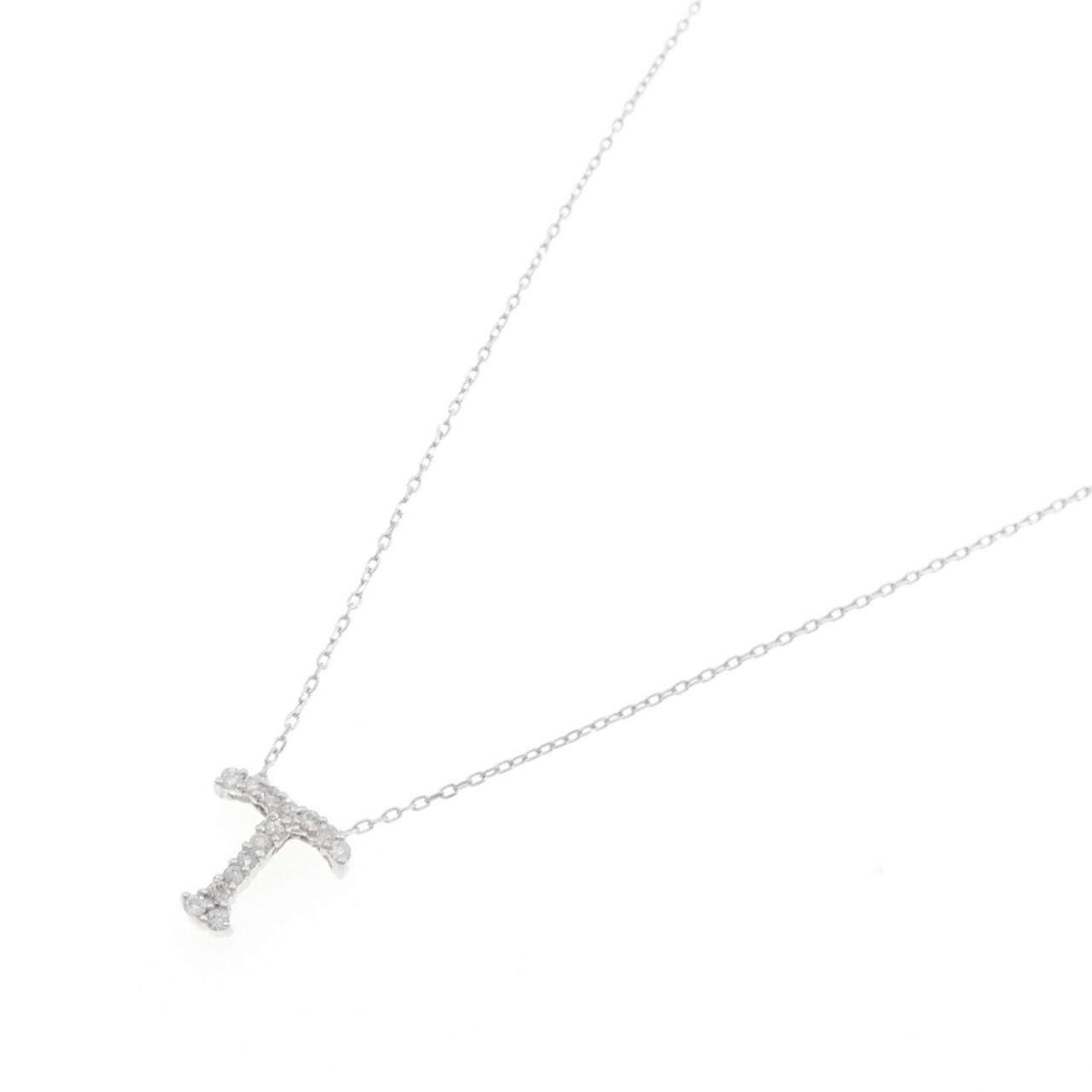 Au750ダイヤモンドイニシャルTネックレス
