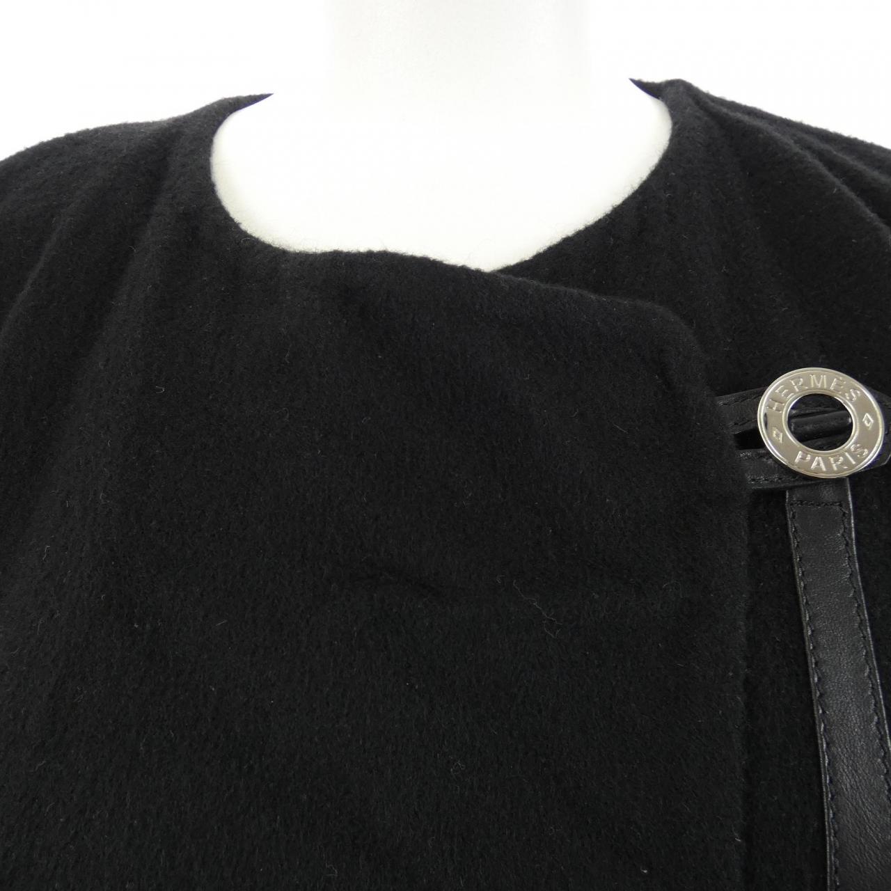 エルメス クルードセル カシミヤ100%コート38