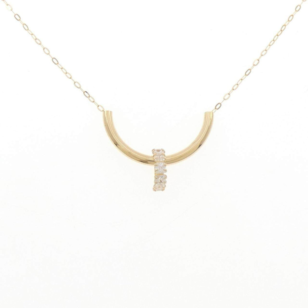 Au750キュービックジルコニアネックレス