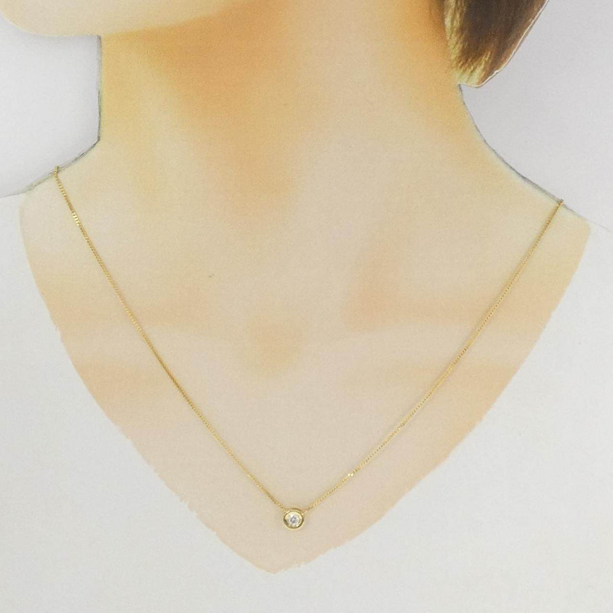K18イエローゴールドダイヤモンドネックレス